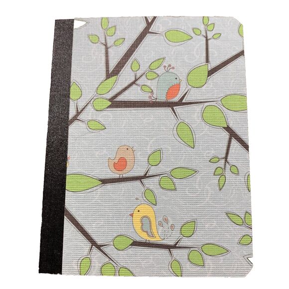 Mini Composition Notebook 3.25 x 4.5 In Journal Purse Size Birds Inside Pockets - Picture 1 of 5
